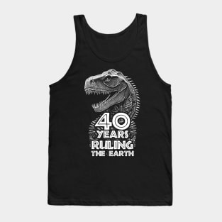 40th Anniversary - Dinosaur Lovers Birthday Tank Top